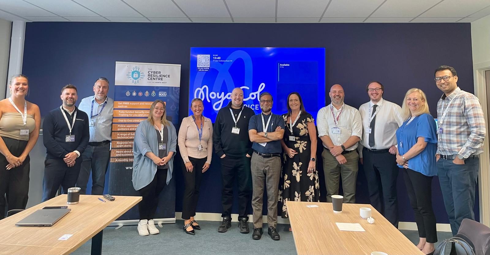 Delegates from Greater Manchester hospices, Foresight and the North West Cyber Resilience Centre at the cyber resilience summit at Moya Cole Hospice